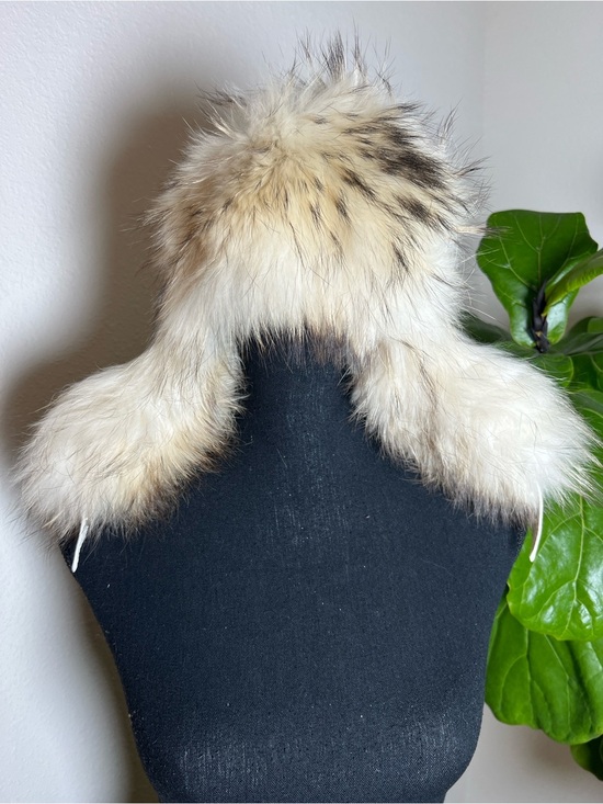 Russian Fur Unisex Trapper Ushanka Snow White Leather Hat REAL FUR Snap Closure main image 8